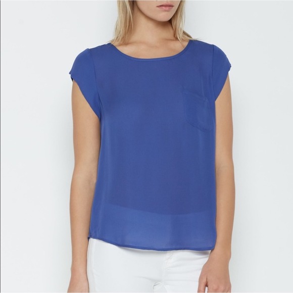 Joie Tops - Women's Joie Silk Rancher blouse in cobalt blue size small